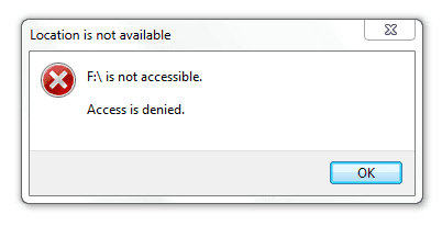 access denied old hard drive