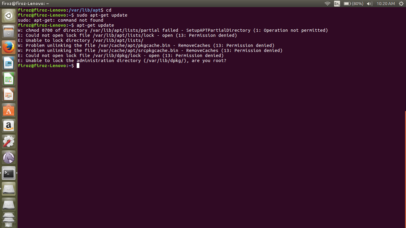 apt-get command it to not found in Ubuntu