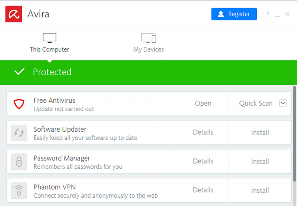 Avira antivirus install and configure