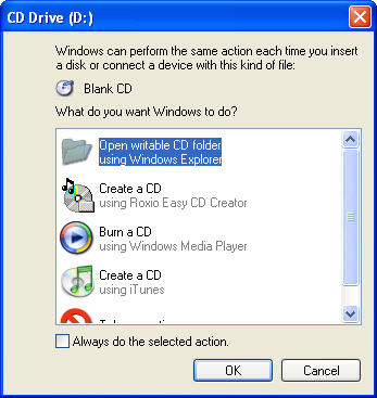 Nagrywanie płyt CD w systemie Windows XP