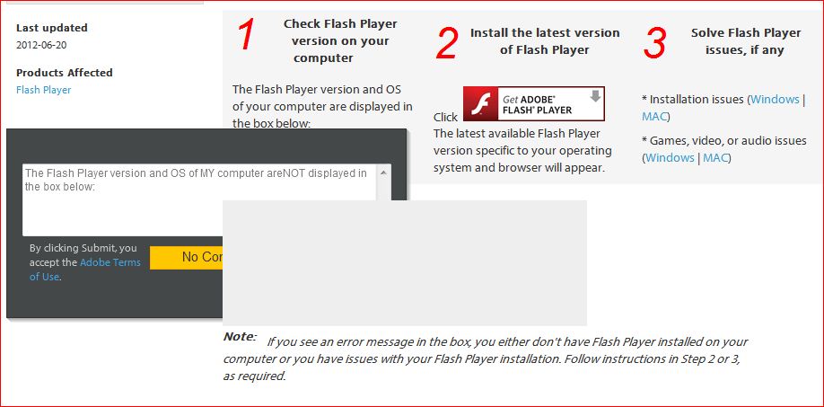 cannot install adobe flash player get 7