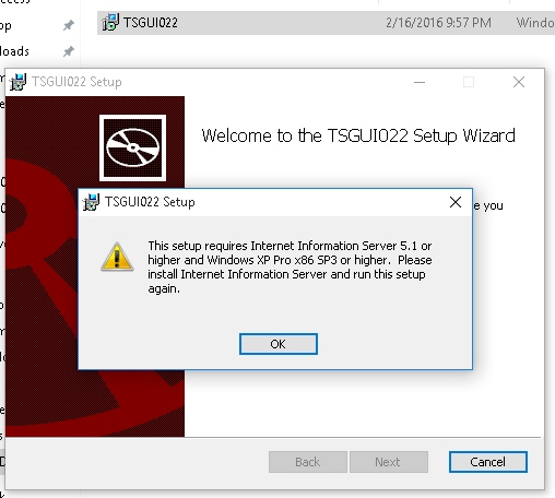 não é possível instalar informações msi windows 8
