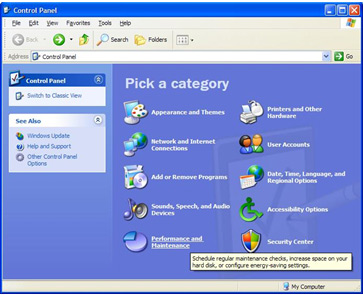 Impossible d'ouvrir les options d'alimentation Windows XP de Microsoft Company