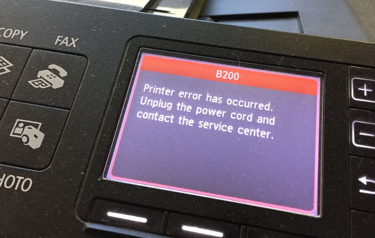 Canon printing device error 643
