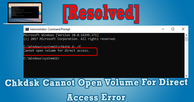 chkdsk no puede abrir el volumen para producir acceso directo 2003