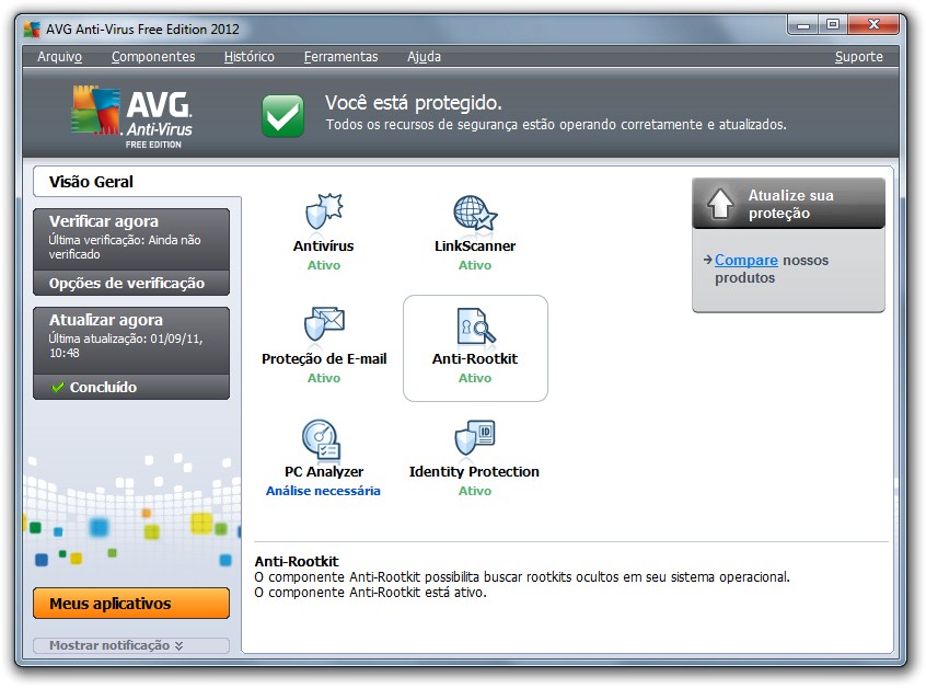 como atualizar e antivirus avg 2012