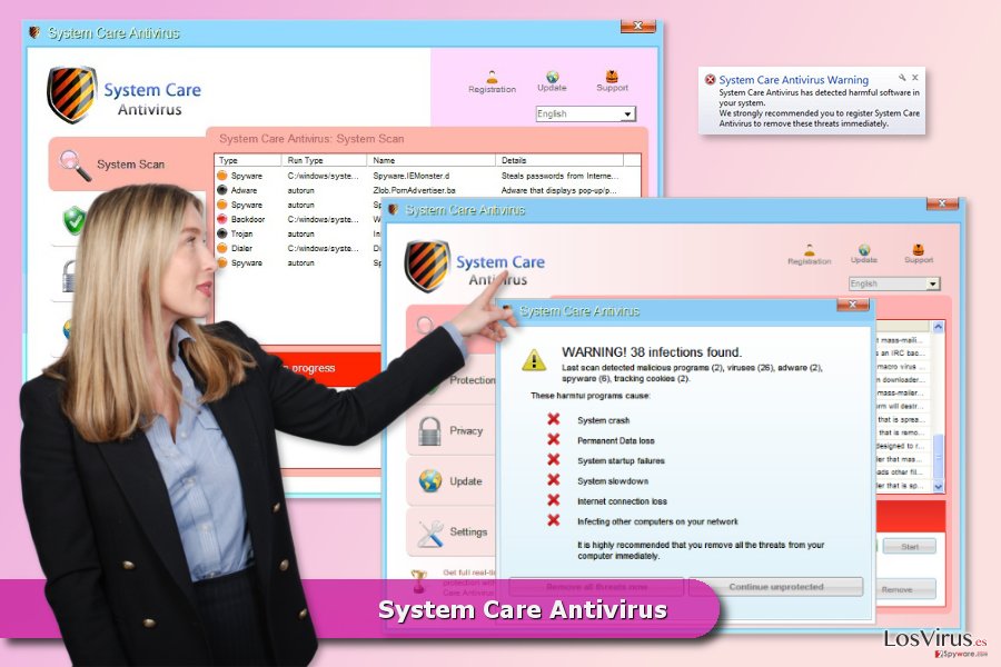 como eliminar el antivirus systemcare antivirus