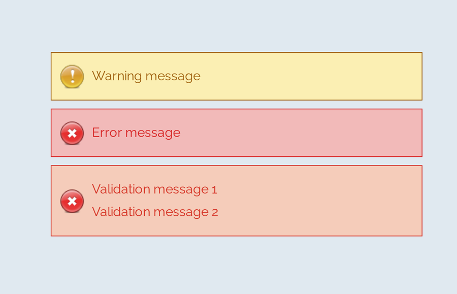 CSS Design Errors Message