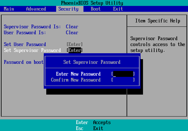 Standard-BIOS-Setup-Passwort