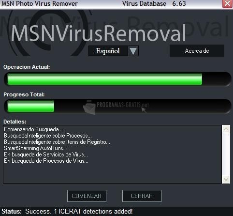 descargar msn antivirus remover gratis