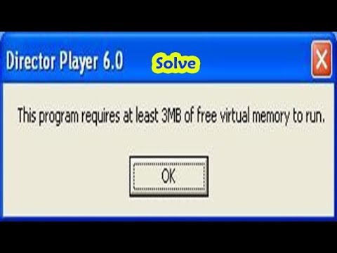 director player 5.0 problema de memória virtual