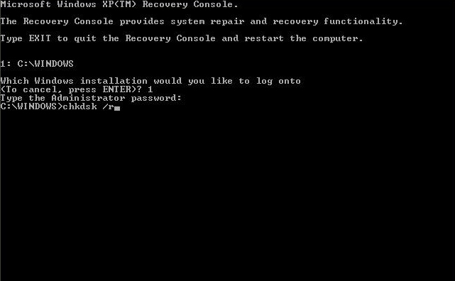dos boot disk and chkdsk