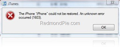 error 1604 apple iphone 4s jailbreak