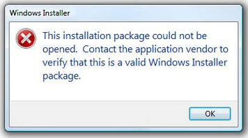 błąd 1635 Windows installer xp