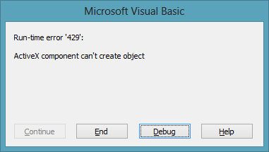 Fehler 249 Komponente Activex Objekt erstellen