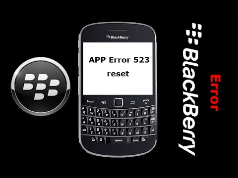 erro 523 necessidades do blackberry 8900