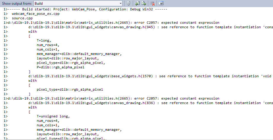 Fehler c2057 notwendiger konstanter Ausdruck Visual Studio 2010