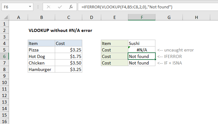 Excel vlookup two error