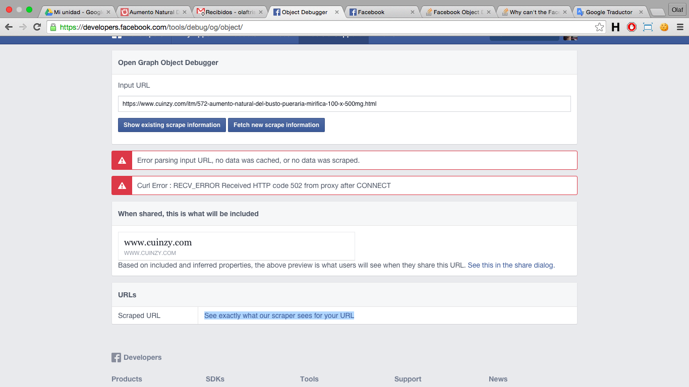 facebook lint management parsing url
