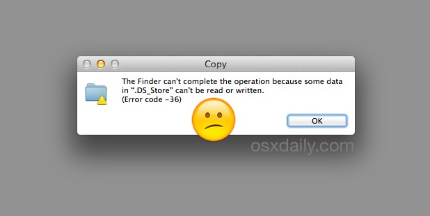 finder error code 34 network