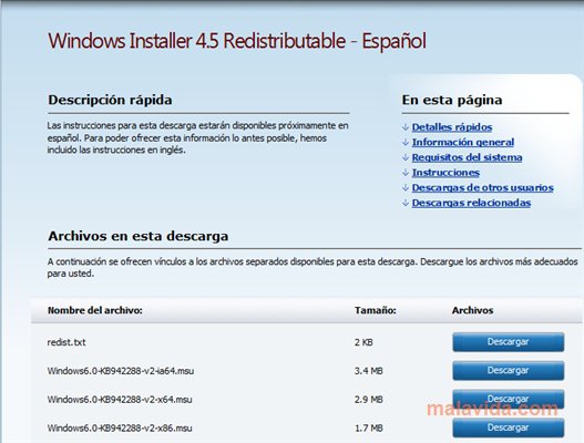 instalación gratuita del último instalador de Windows 4.5 xp