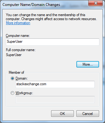 how to change hostname in windows 7