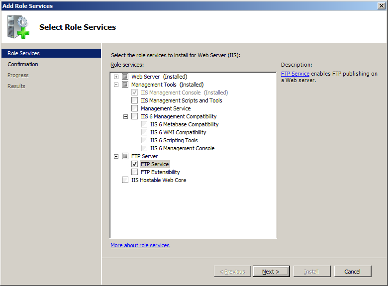 comment configurer sftp dans le serveur Windows 08