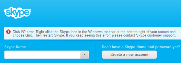 comment corriger l'erreur d'E/S Skype