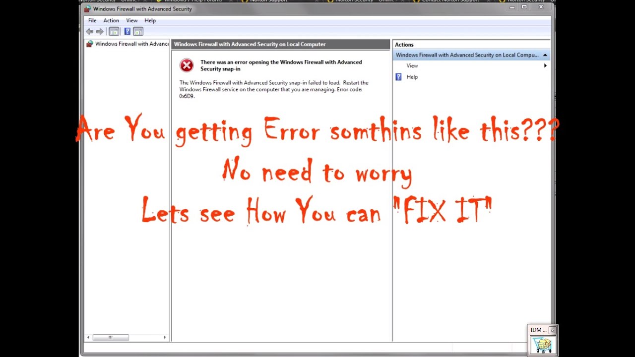 cómo trabajar con el error 0x6d9 del firewall de Windows