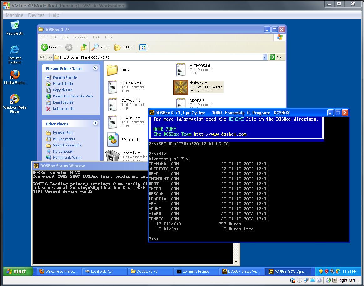 come conoscere l'adattamento DOS in Windows XP