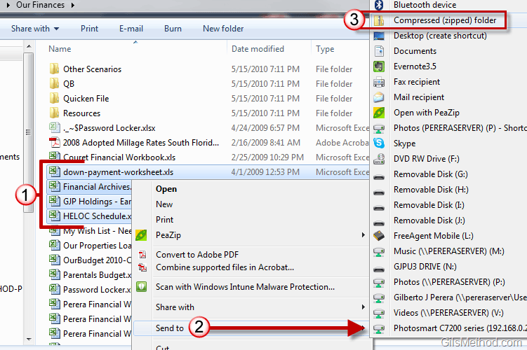 how to make a compressed folder in windows 7