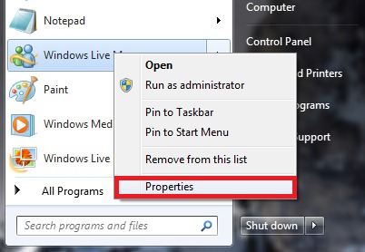 hur man raderar Windows Messenger-ikonen från aktivitetsfältet