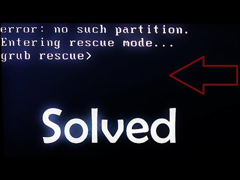 how to solve grub rescue error in linux