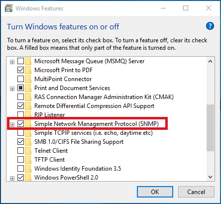come iniziare il processo del servizio SNMP in Windows 7