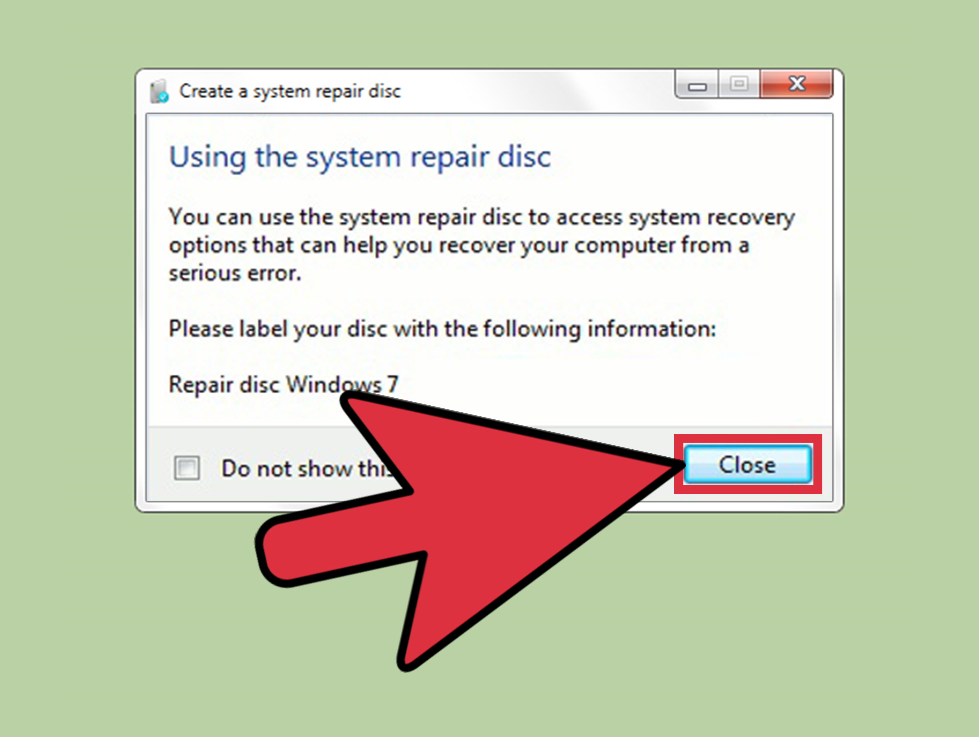how to application recovery disc
