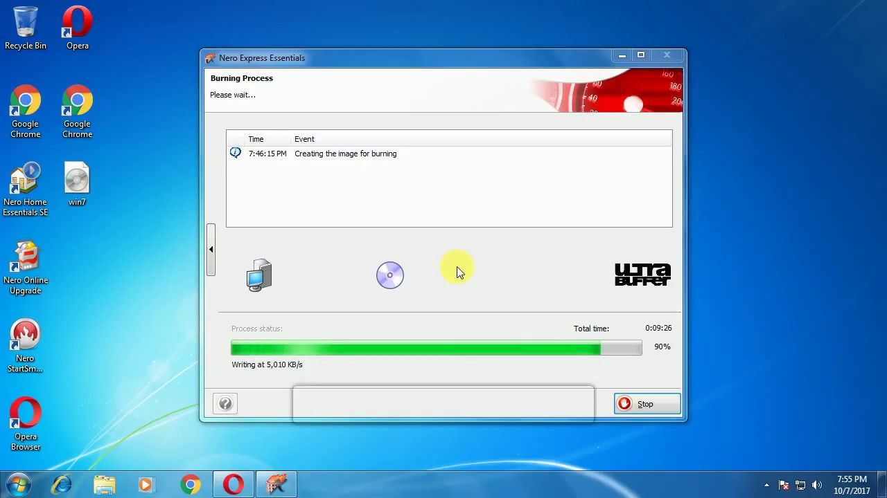 cómo escribir DVD en Windows 7 con nero