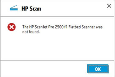 hp psc scanner not found