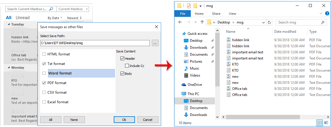 import msg file in outlook