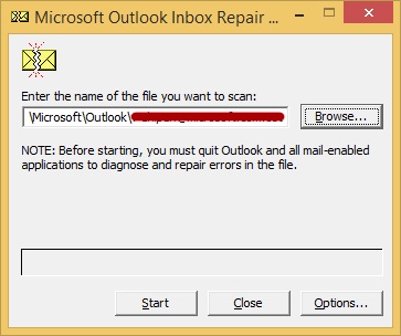narzędzie do naprawy skrzynek odbiorczych Outlook 2007