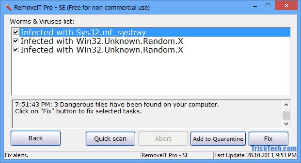 infected with win32.unknown.random.x