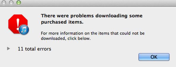 Błąd pobierania programu iTunes zanurkuj, aby spróbować ponownie