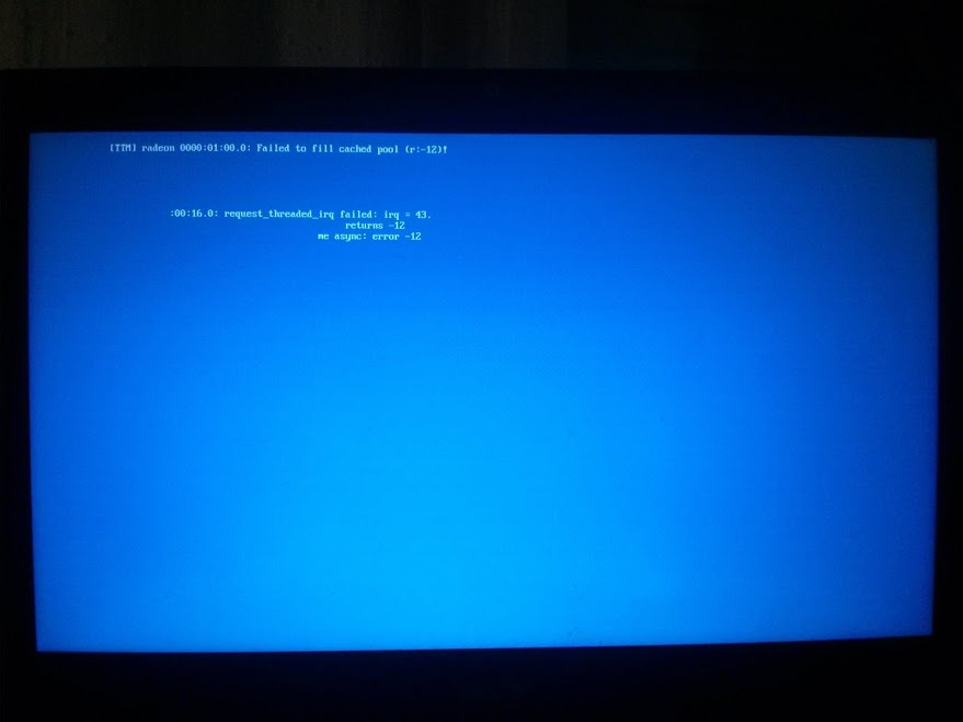 knoppix blue computer monitor death