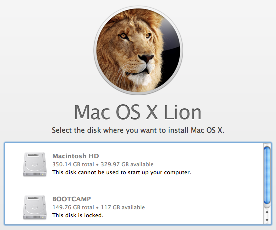 загрузочный диск lion не работает