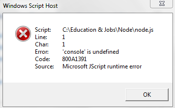 Błąd składni Microsoft jscript błąd składni w wyrażeniu zaplanowanym
