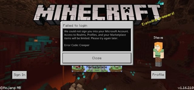 minecraft uncontrolled climaxes error 106