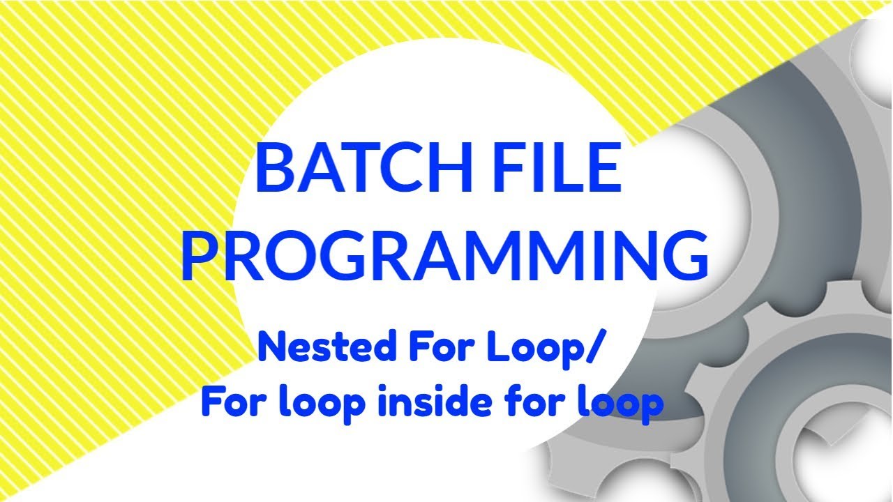 nested for loop in windows batch file