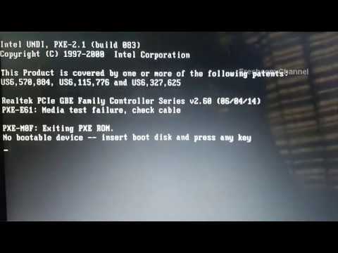 no bootable make insert boot disk