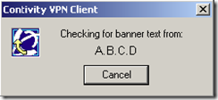 nortel vpn client title error