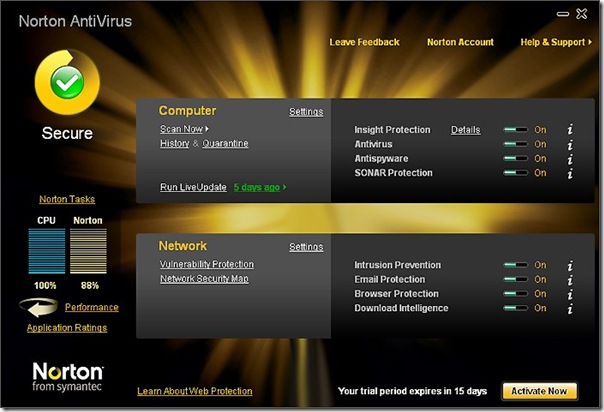 norton antivirus 2010 free download at vista