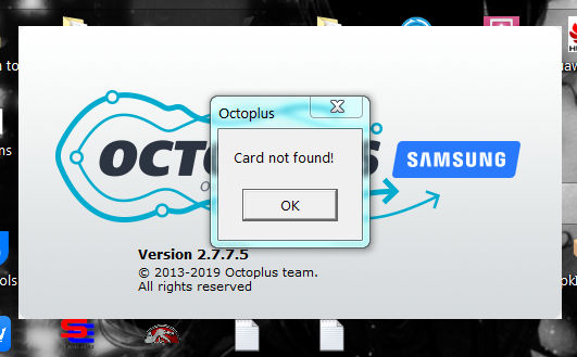 octopus samsung application card not found